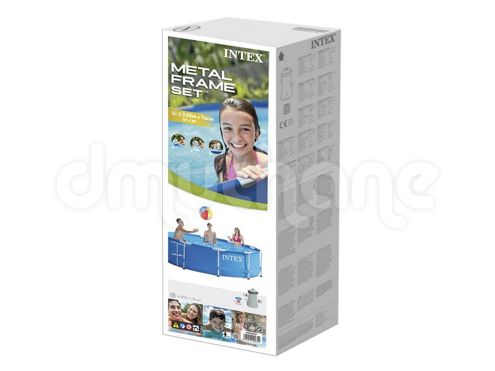 Intex opzetzwembad - 305cmx76cm - incl filterpomp - blauw