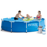 Intex opzetzwembad - 305cmx76cm - incl filterpomp - blauw