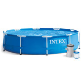 Intex opzetzwembad - 305cmx76cm - incl filterpomp - blauw