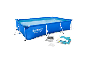 Bestway opzetzwembad - 300x201x66cm - incl reparatiekit - blauw