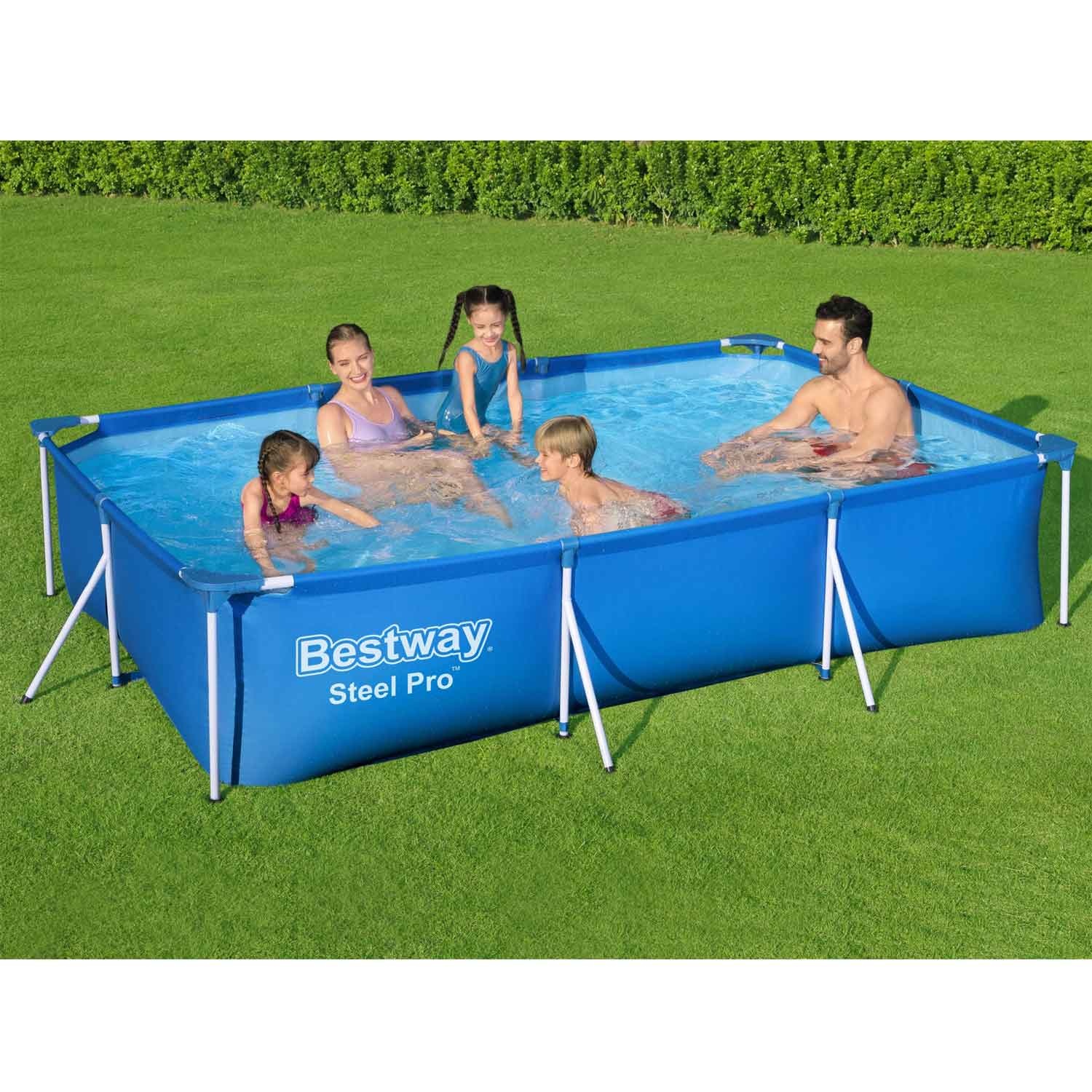 Bestway opzetzwembad - 300x201x66cm - incl reparatiekit - blauw