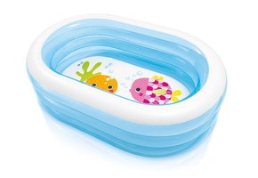 Intex opblaaszwembad - 163x107x46cm - blauw