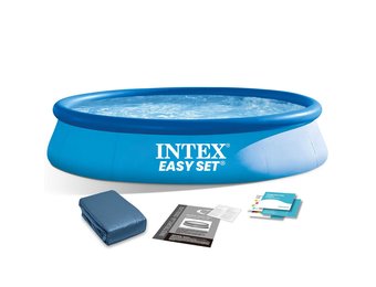 Intex opblaaszwembad - incl afdekzeil - 305x76cm - blauw