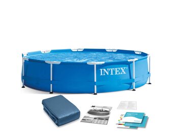 Intex opzetzwembad - 305x76 cm - PVC - blauw