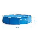Intex opzetzwembad - 305x76 cm - PVC - blauw