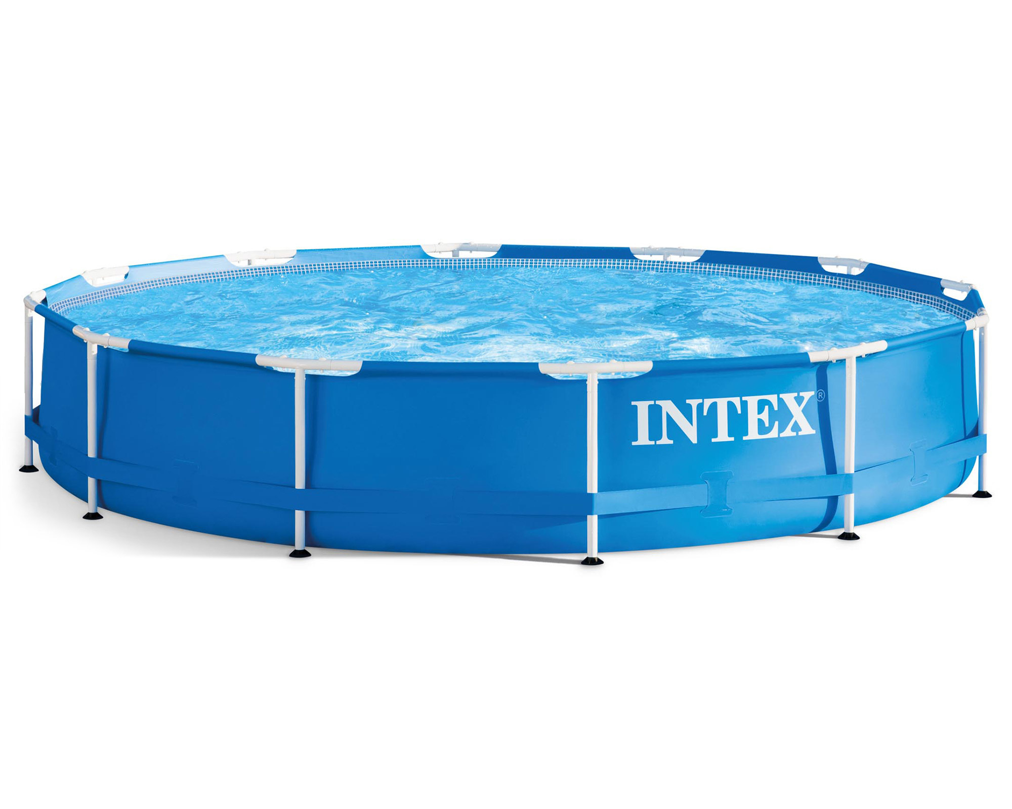 Intex opzetzwembad - Ø366 cm - blauw - incl reparatiekit & zeil