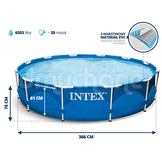 Intex opzetzwembad - Ø366 cm - blauw - incl reparatiekit & zeil