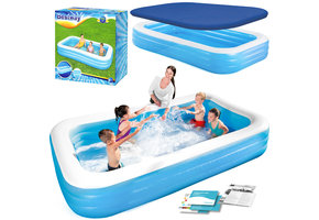 Bestway opblaaszwembad - 305x183x56cm - blauw