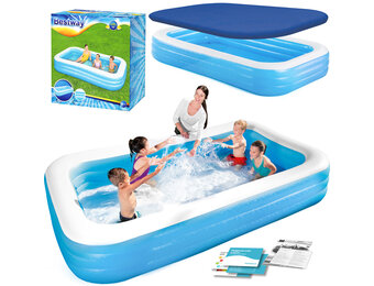 Bestway opblaaszwembad - 305x183x56cm - blauw