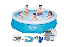 Bestway opblaaszwembad - rond - 305cm - incl fitlerpomp