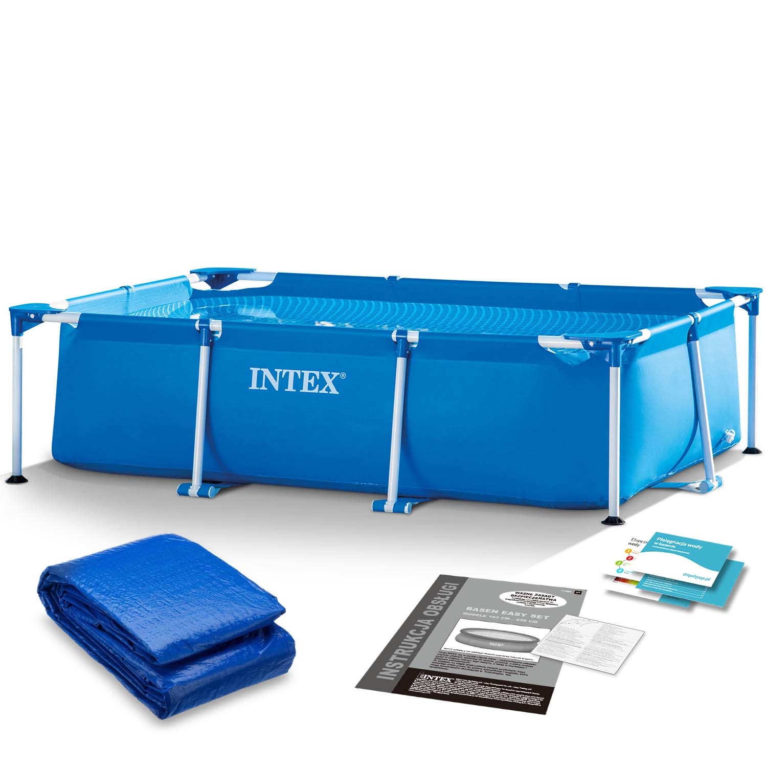 Intex opzetzwembad - 220x60cm - incl grondzeil - blauw