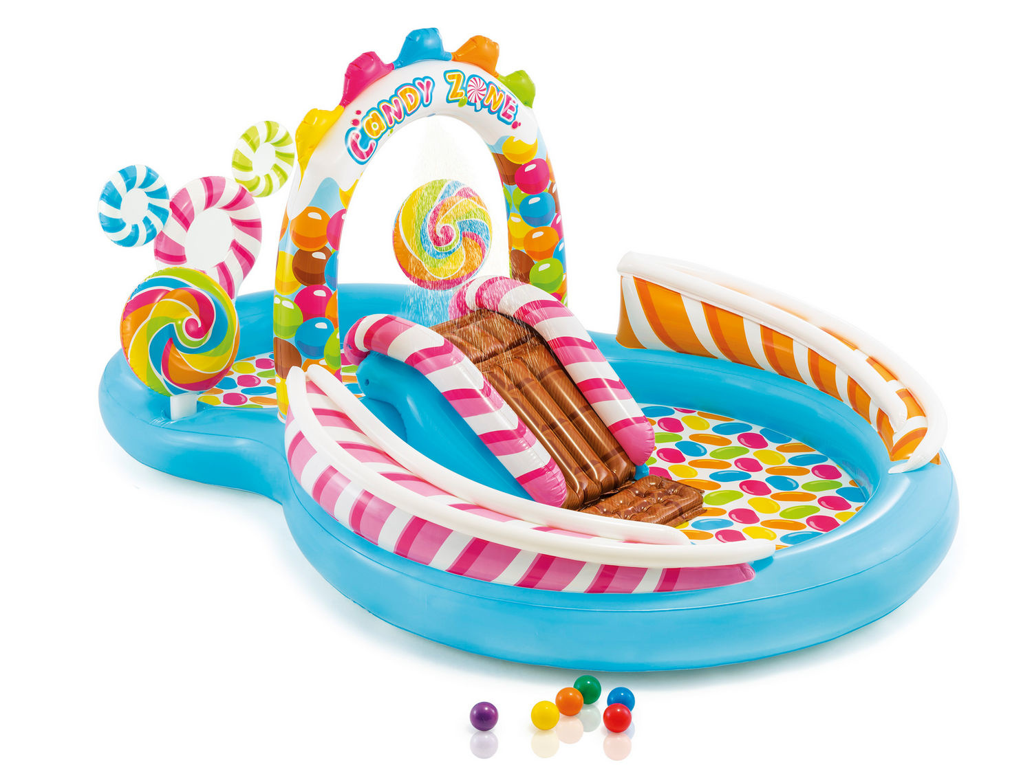 Intex opblaaszwembad - 295x191x130 cm - incl glijbaan