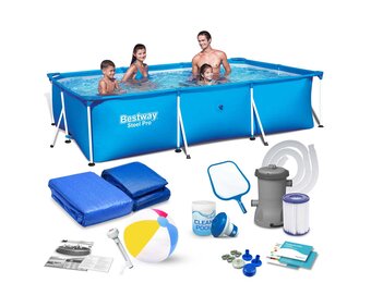 Bestway opzetzwembad - filterpomp & accessoires - 300x201x66cm