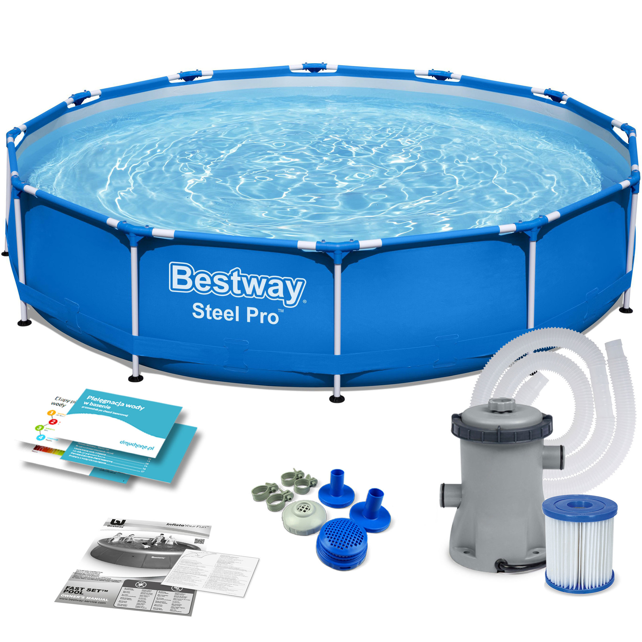 Bestway opzetzwembad - 366x76 cm - incl filterpomp & accessoires