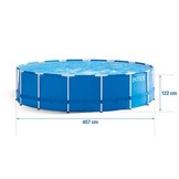 Intex opzetzwembad - 457x122 cm - blauw- accessoires oa. filterpomp & bal
