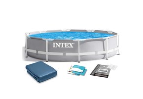 Intex opzetzwembad - Ø305cm - grijs - incl reparatiekit & zeil