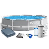 Intex opzetzwembad - 366x76cm - filterpomp & accessoires - grijs