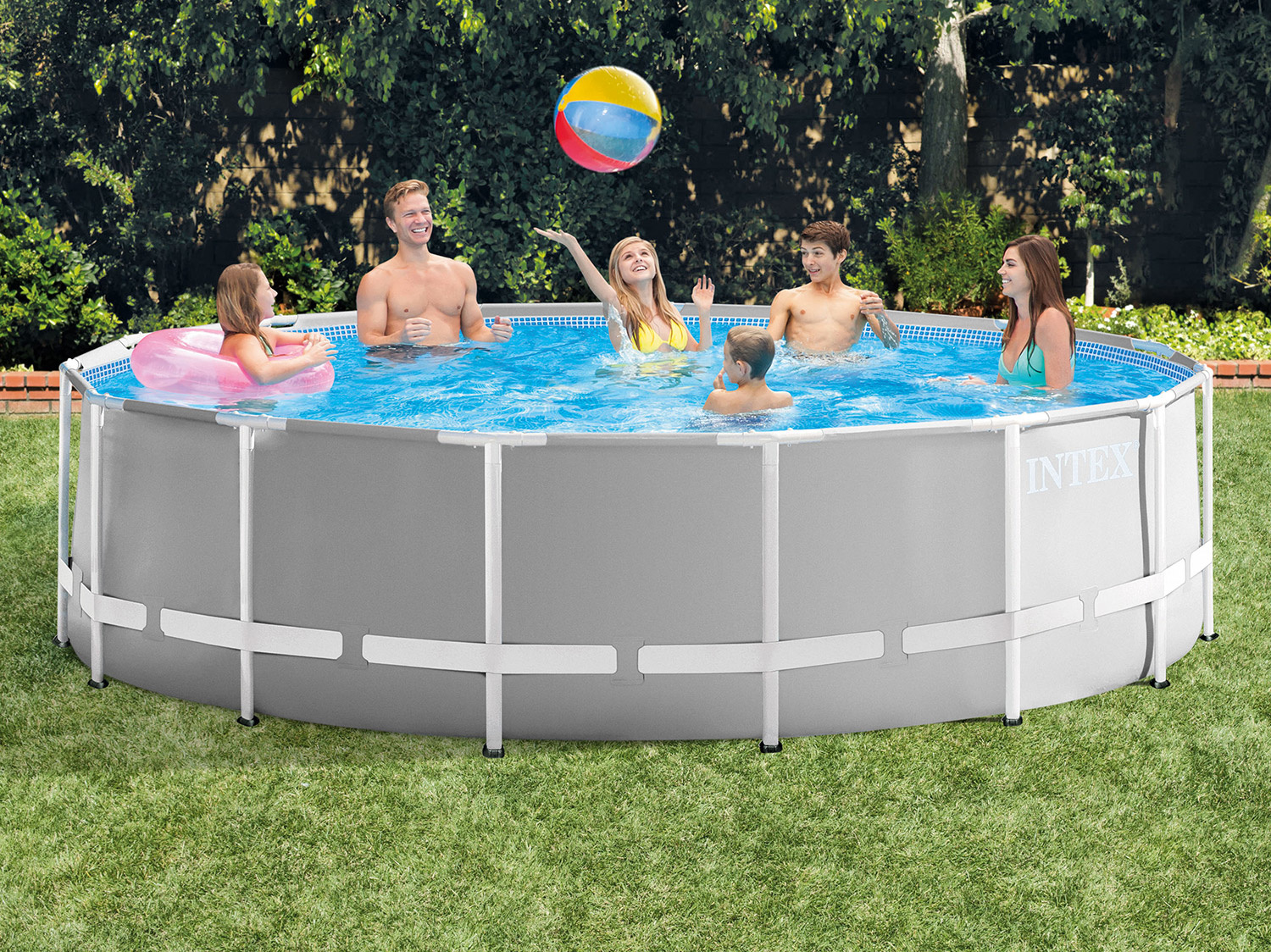 Intex opzetzwembad - 457x122cm - 16805L -  grijs