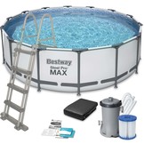 Bestway opzetzwembad - Ø457cm - filterpomp & accessoires - wit