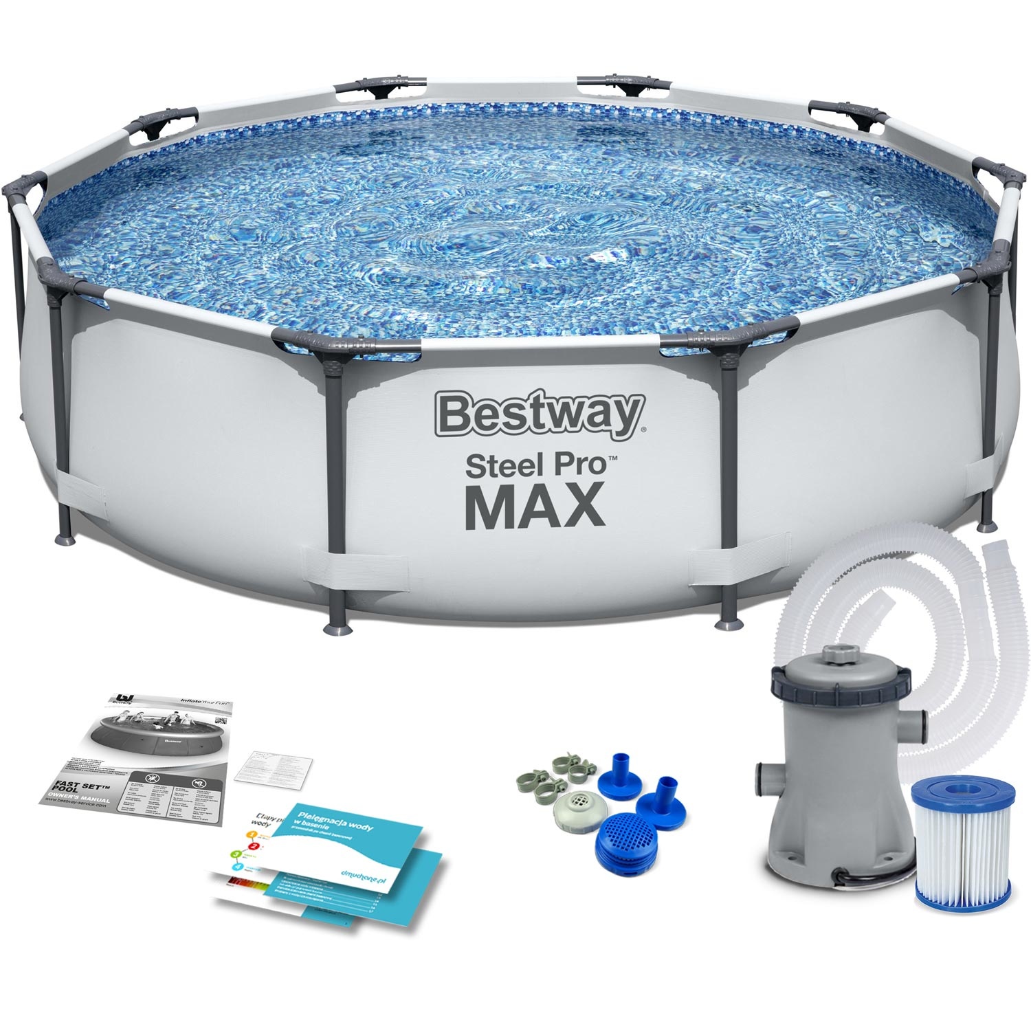 Bestway opzetzwembad - 305x76 cm - incl filterpomp & reparatiekit