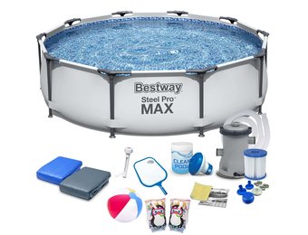 Bestway opzetzwembad - Ø305cm - filterpomp & accessoires - wit