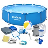 Bestway opzetzwembad - 305x76cm - incl accessoires, filterpomp & bal