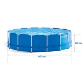 Intex opzetzwembad - 457cm - 3-laags PVC - blauw