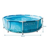 Intex opzetzwembad - 305cmx76cm - water print - filterpomp & accessoires