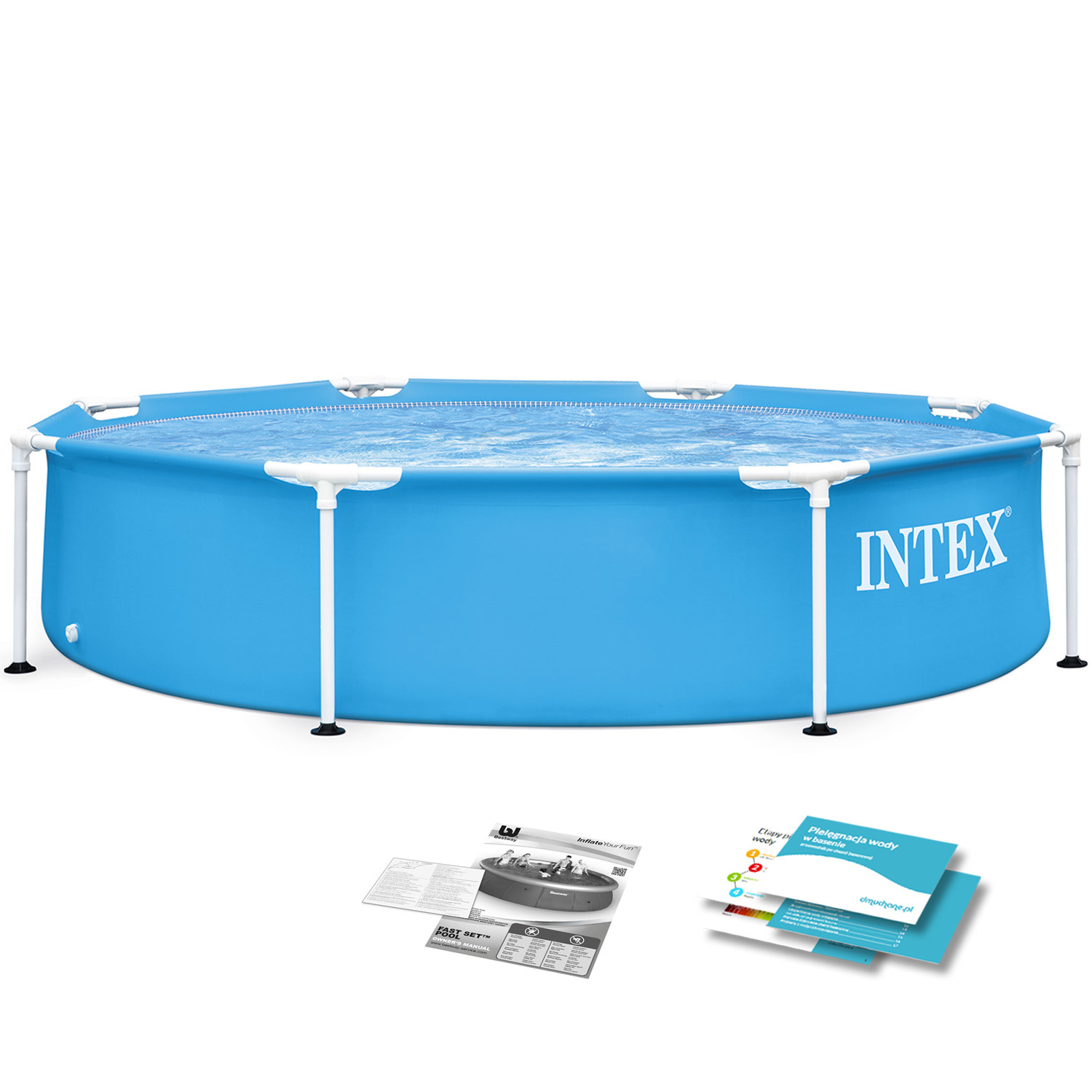 Intex opzetzwembad - 244cmx51cm - blauw - incl reparatiekit