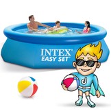 Intex opblaaszwembad - 305cm - 3853L - PVC - rond - blauw