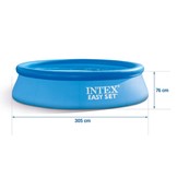 Intex opblaaszwembad - 305cm - 3853L - PVC - rond - blauw