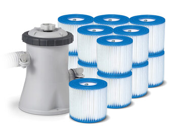 Intex zwembad filterpomp - 1250L per uur - incl 13 filters - 32mm