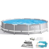 Intex opzetzwembad - 366x76 cm - grijs - accessoires, filterpomp & bal