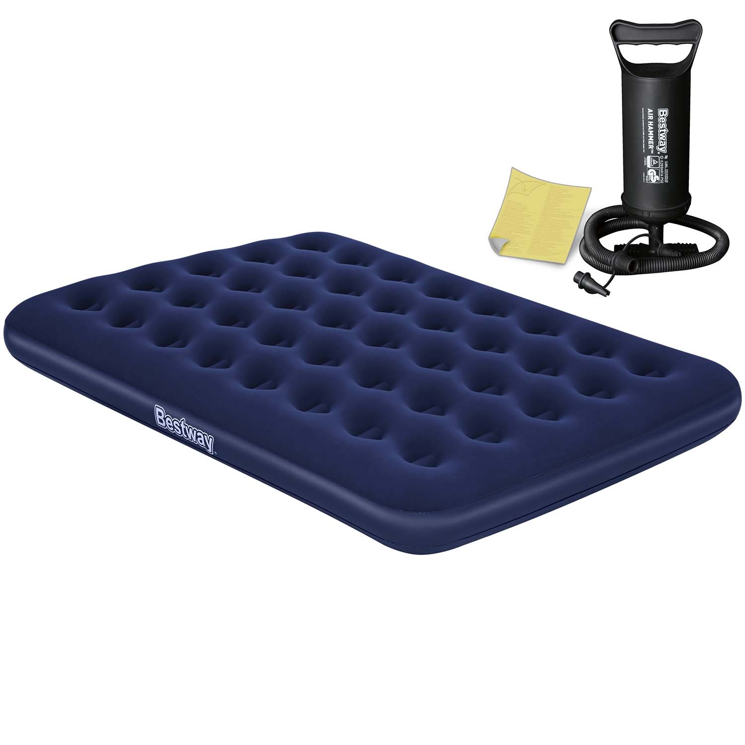 Bestway Luchtbed - 2 persoons - 191x137x22cm - met pomp - blauw