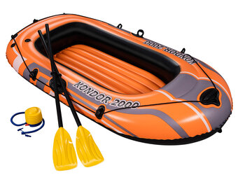 Bestway - opblaasbare roeiboot - 188x98 cm - incl. pomp & peddels