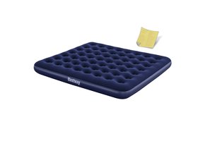 Bestway Luchtbed - 2 persoons -  203x183x22cm - velours - blauw