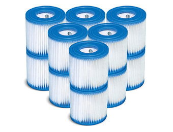 Intex - zwembad filters - H-filter - 9x10,5cm - 12st - voor 28601/28602 pomp