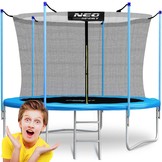 Trampoline - ø252 cm - blauw - incl. metalen trapje & net