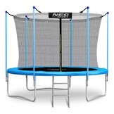 Trampoline - ø252 cm - blauw - incl. metalen trapje & net