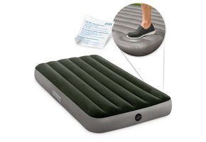 INTEX Luchtbed - 1 persoons - ingebouwde voetpomp - 191x99x25cm