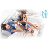 INTEX Luchtbed - 2 persoons - 203x152x25cm - groen, grijs