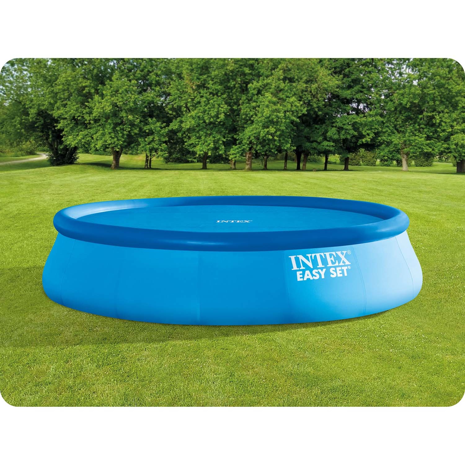 Intex - zwembad afdekzeil - voor ronde zwembaden - diameter 470cm - 150g/m2 - Zilver