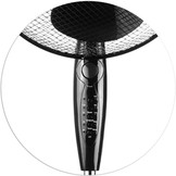 Staande ventilator - ⌀40 cm - 103-123 cm hoog - zwart- met afstandsbediening