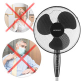 Staande ventilator - ⌀40 cm - 103-123 cm hoog - zwart- met afstandsbediening