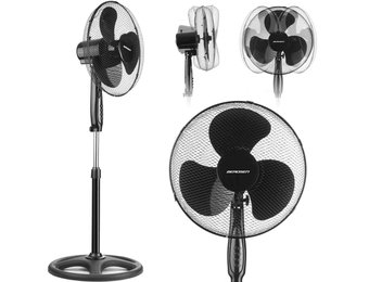 Staande ventilator - ⌀40cm - 3 snelheden - verstelbaar in hoogte - zwart