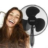 Staande ventilator - ⌀40cm - 3 snelheden - verstelbaar in hoogte - zwart