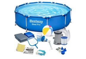 Bestway - opzetzwembad - 305x76cm - compleet zwembad - blauw