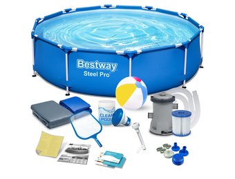 Bestway - opzetzwembad - 305x76cm - compleet zwembad - blauw