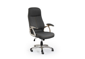 EDISON - bureaustoel - eco leer - 91x111-118x70 cm - zwart