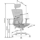 AMBASADOR - bureaustoel - multi block functie - zwart grijs